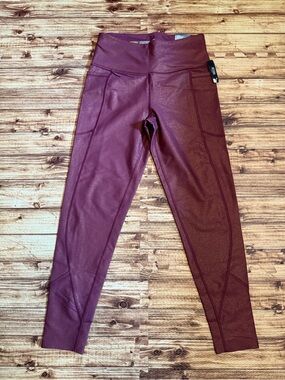 Victoria's Secret Maroon High-Waist Active Leggings
